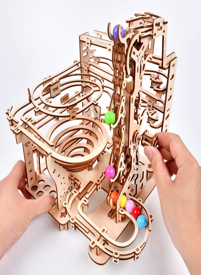 varbertos 3D Wooden Puzzles Marble Run Chain Kit, Wood Creative Mechanical Puzzles Assembly Model Building Kits to Build for Adults & Kids, DIY Wooden Puzzle Hobbies Toys for Adults &Teens Gifts - Image 4